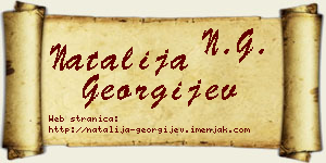 Natalija Georgijev vizit kartica